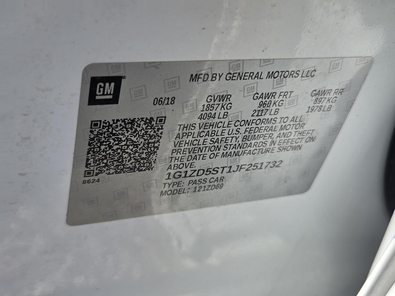 2018 Chevrolet Malibu 4dr Sdn LT w/1LT Beeville TX