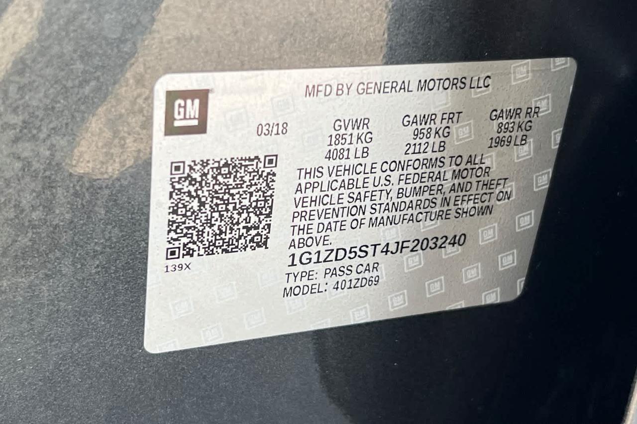 2018 Chevrolet Malibu LT Roseville CA