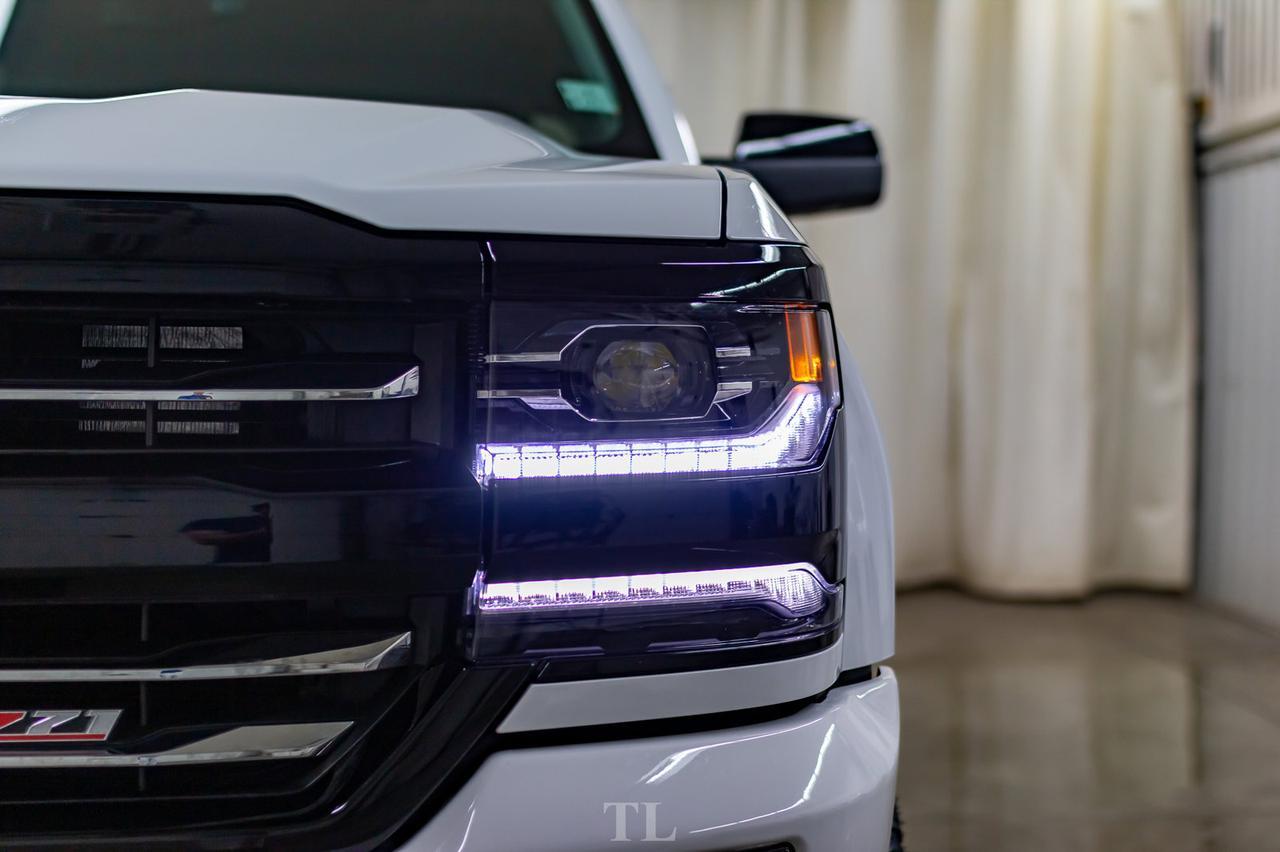 2018 Chevrolet Silverado 1500 4x4 Crew Cab LTZ Z71 4&quot; Lift Wheels Leather Roof Nav Red Deer AB