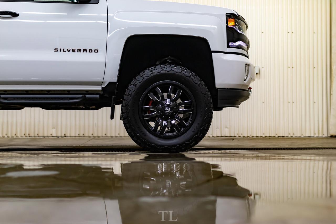 2018 Chevrolet Silverado 1500 4x4 Crew Cab LTZ Z71 4&quot; Lift Wheels Leather Roof Nav Red Deer AB