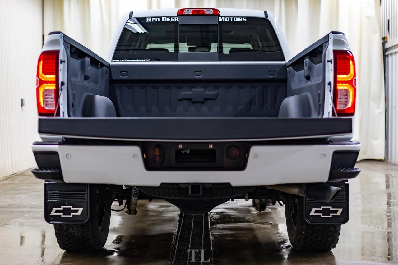 2018 Chevrolet Silverado 1500 4x4 Crew Cab LTZ Z71 4" Lift Wheels Leather Roof Nav Red Deer AB