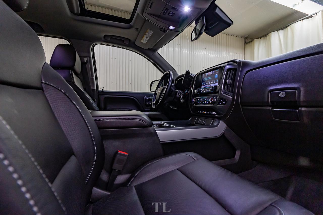 2018 Chevrolet Silverado 1500 4x4 Crew Cab LTZ Z71 4" Lift Wheels Leather Roof Nav Red Deer AB