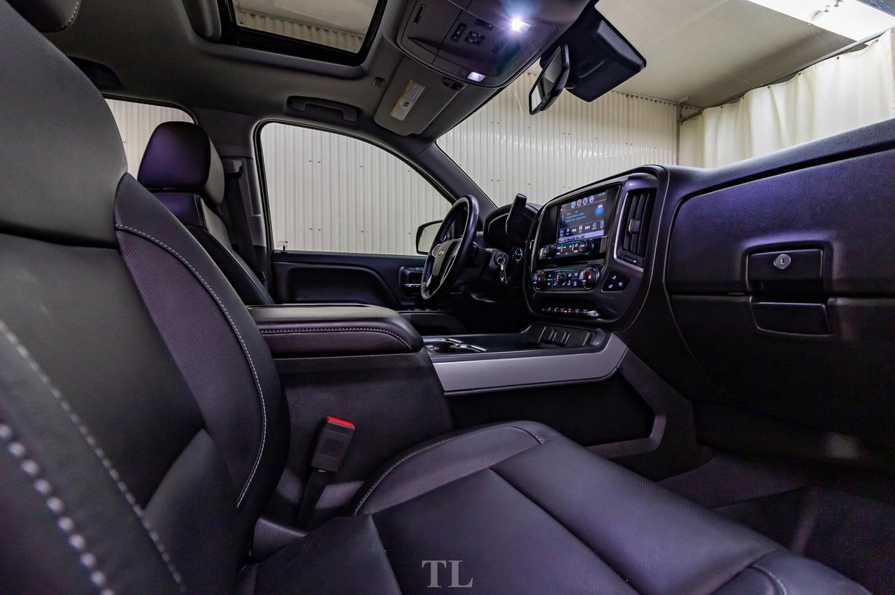 2018 Chevrolet Silverado 1500 4x4 Crew Cab LTZ Z71 4&quot; Lift Wheels Leather Roof Nav Red Deer AB
