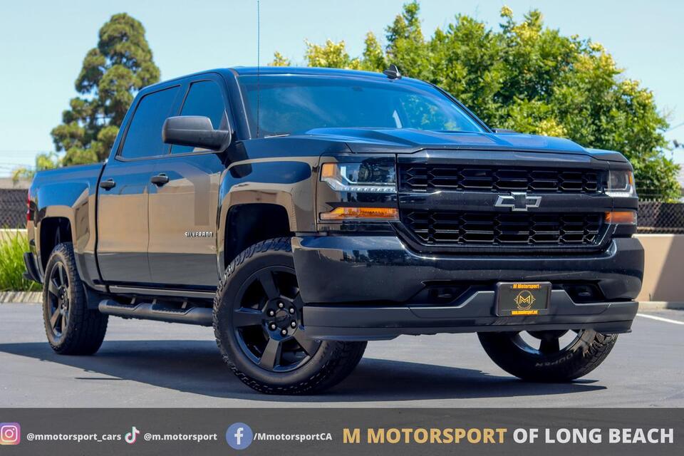 2018_Chevrolet_Silverado 1500 Crew Cab_Custom Pickup 4D 5 3/4 ft_ Long Beach CA