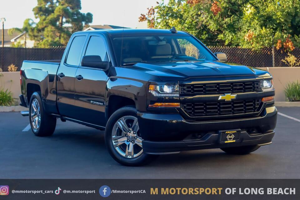 2018_Chevrolet_Silverado 1500 Double Cab_Custom Pickup 4D 6 1/2 ft_ Long Beach CA