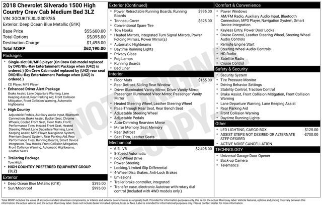 2018 Chevrolet Silverado 1500 High Country Raleigh NC