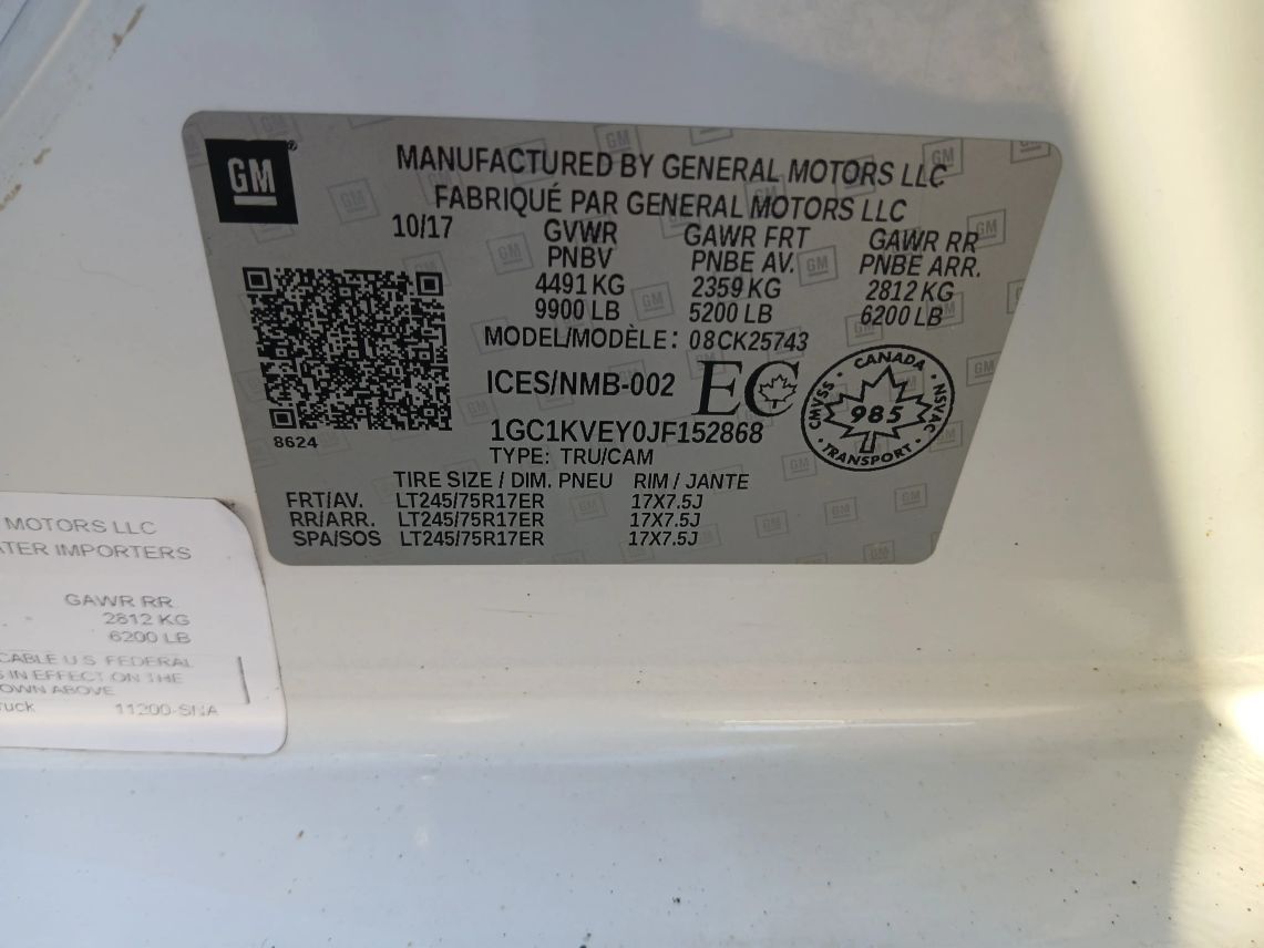 2018 Chevrolet Silverado 2500 HD Crew Cab LT Pickup 4D 8 ft Maitland FL