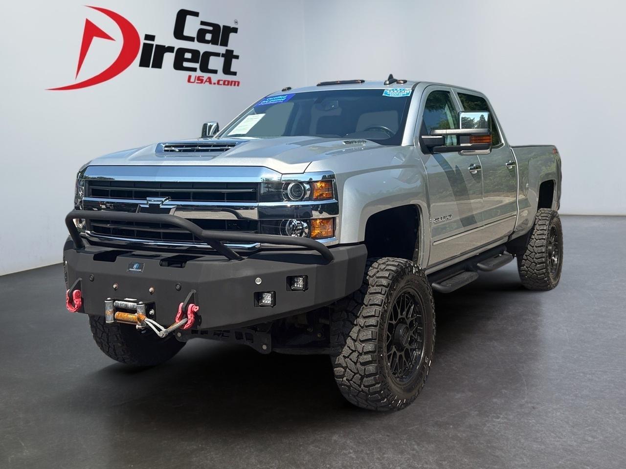 2018 Chevrolet Silverado 2500HD LTZ, LIFTED, 5TH WHEEL/GOOSENECK TOW PACKAGE, WARN WINCH, HAMMERHEAD BUMPER, HEATED & COOLING SEATS, CUSTOM KMC BLACK WHEELS, RUNNING BOARDS, BACKUP CAMERA, PARKING SENSORS, APPLE CARPLAY/ANDROID AUTO, LOW MILES, 1 OWNER, CLEAN CARFAX!