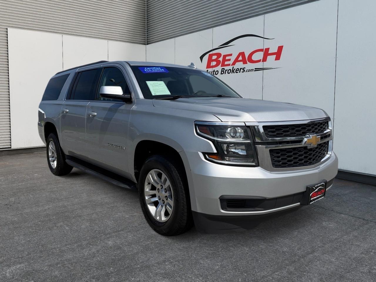 2018 Chevrolet Suburban LT, HEATED SEATS, 3RD ROW, BOSE SPEAKERS, UNIVERSAL GARAGE DOOR OPENER, BLUETOOTH, RUNNING BOARDS, TOW PACKAGE, POWER LIFTGATE, BACKUP CAMERA, POWER MIRRORS, KEYLESS ENTRY, CLEAN CARFAX, THIS SUV IS READY FOR ITS NEXT FAMILY!