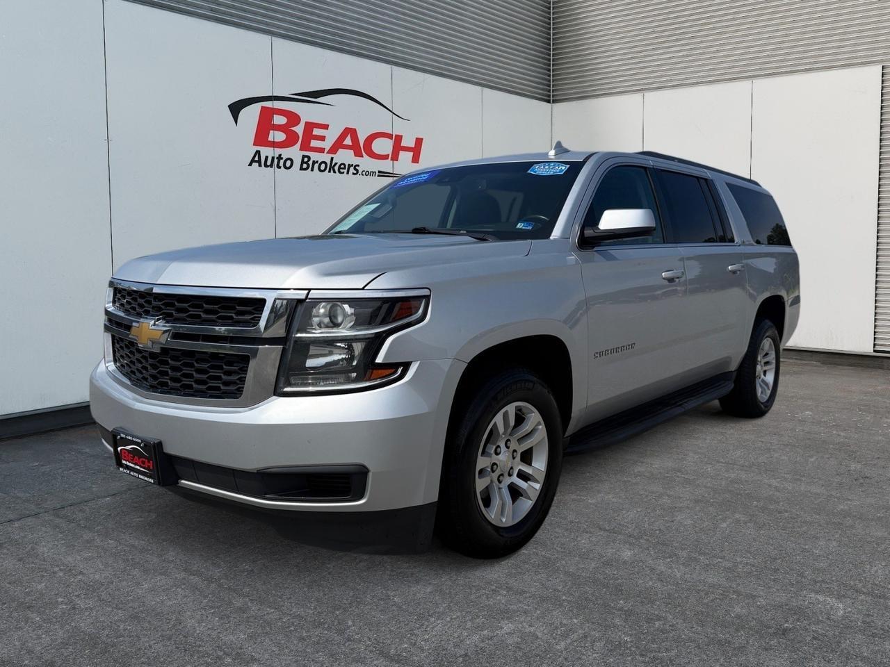 2018 Chevrolet Suburban LT, HEATED SEATS, 3RD ROW, BOSE SPEAKERS, UNIVERSAL GARAGE DOOR OPENER, BLUETOOTH, RUNNING BOARDS, TOW PACKAGE, POWER LIFTGATE, BACKUP CAMERA, POWER MIRRORS, KEYLESS ENTRY, CLEAN CARFAX, THIS SUV IS READY FOR ITS NEXT FAMILY!