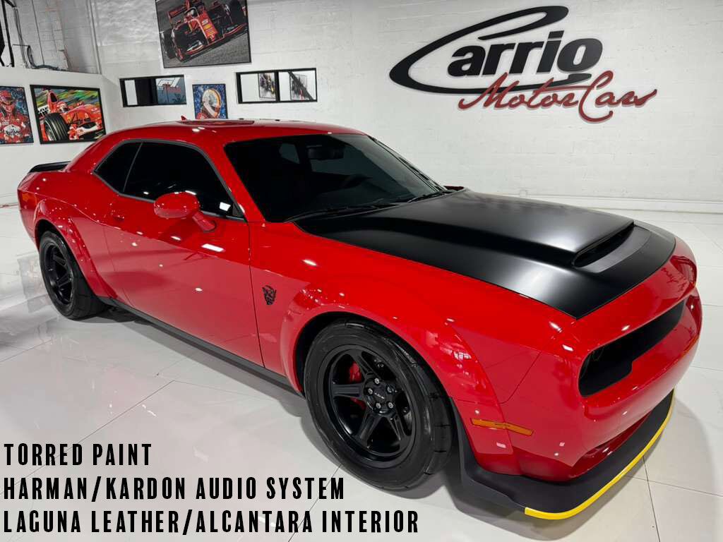 2018 Dodge Challenger SRT Demon Torred paint, Laguna leather/alcantara interior, harman/kardon audio system AND MORE!!