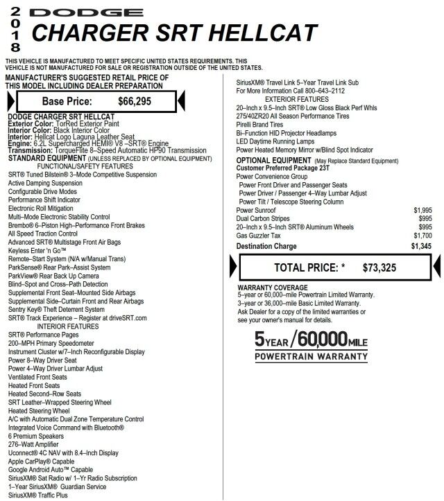 2018 Dodge Charger SRT Hellcat / Supercharged V8 / Ventilated Seats! High Point NC