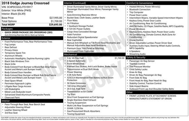 2018 Dodge Journey Crossroad Raleigh NC