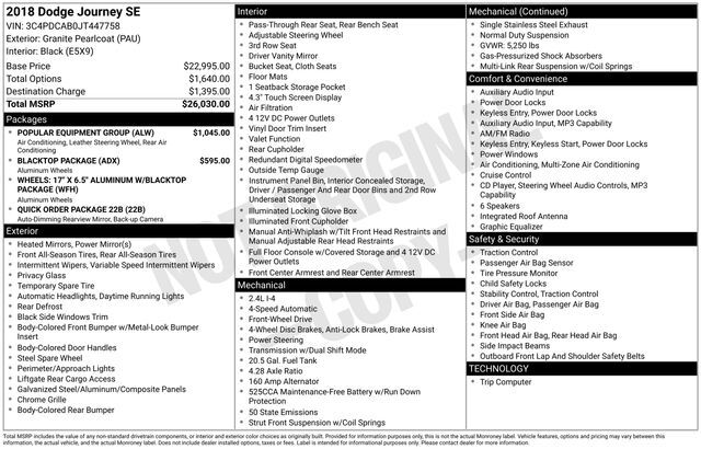 2018 Dodge Journey SE Raleigh NC