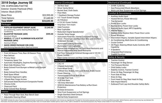 2018 Dodge Journey SE Raleigh NC