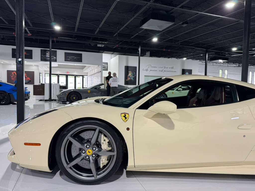 2018 Ferrari 488 GTB Avorio paint, Bordeaux interior, Daytona racing seats, JBL Professional audio AND MUCH MORE!! Fort Lauderdale FL