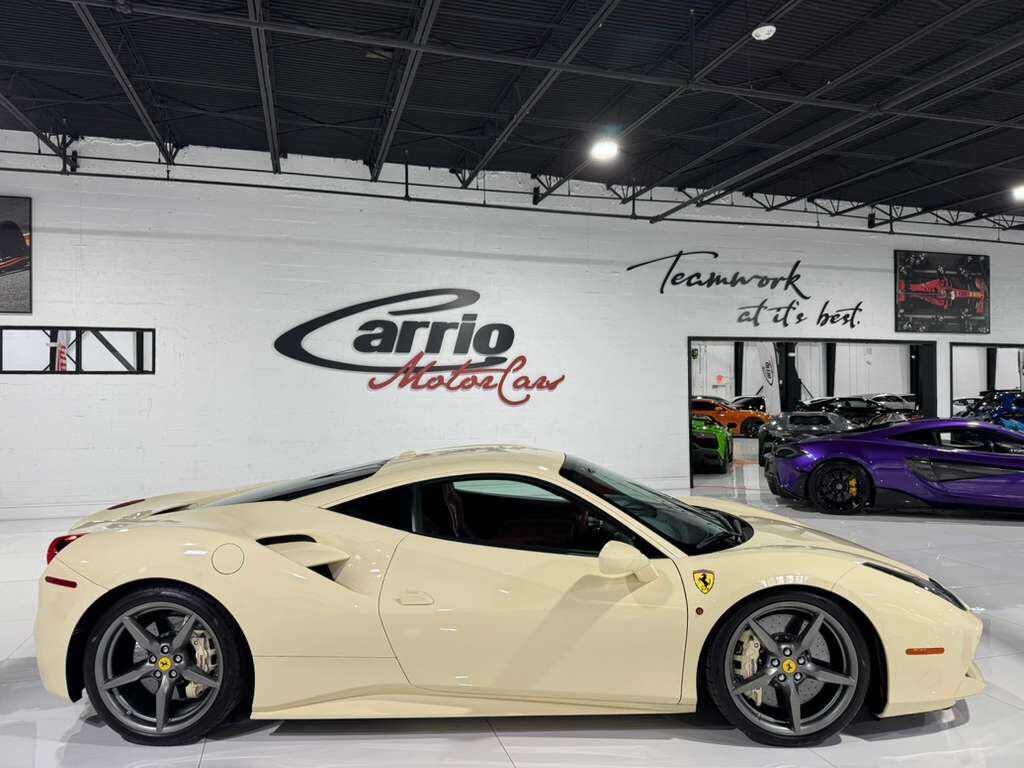 2018 Ferrari 488 GTB Avorio paint, Bordeaux interior, Daytona racing seats, JBL Professional audio AND MUCH MORE!! Fort Lauderdale FL