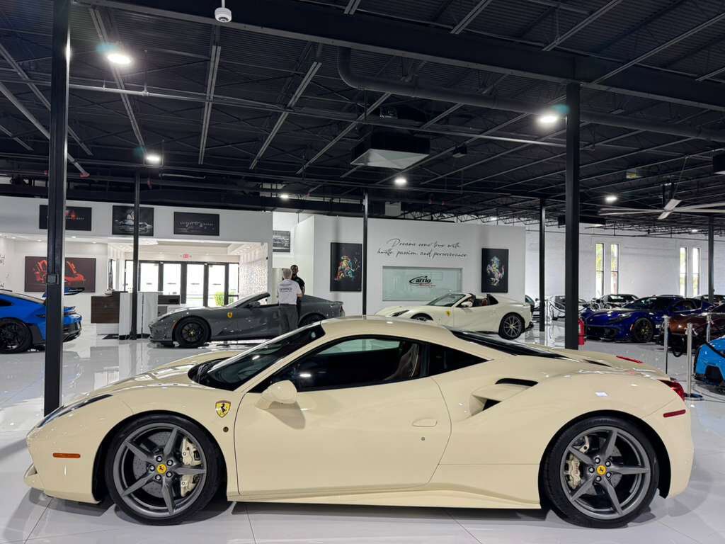 2018 Ferrari 488 GTB Avorio paint, Bordeaux interior, Daytona racing seats, JBL Professional audio AND MUCH MORE!! Fort Lauderdale FL