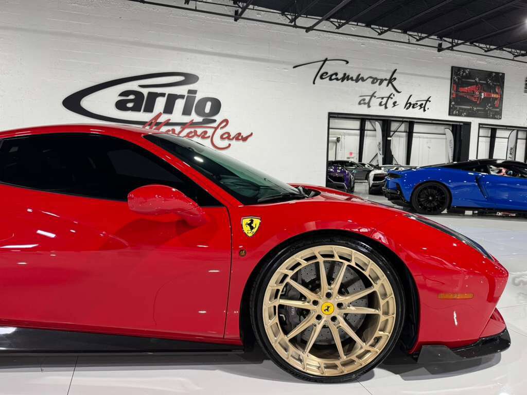2018 Ferrari 488 GTB Rosso Corsa paint, front lifter, sport exhaust, Goldrake racing seats, carbon galore AND MORE!! Fort Lauderdale FL