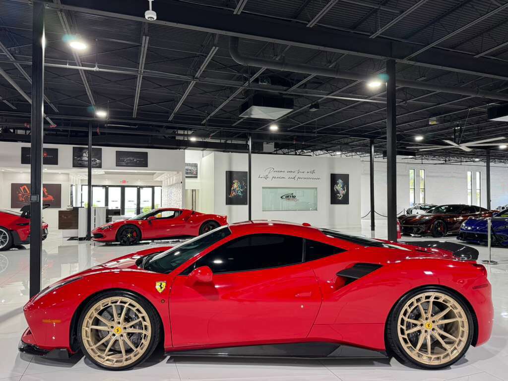 2018 Ferrari 488 GTB Rosso Corsa paint, front lifter, sport exhaust, Goldrake racing seats, carbon galore AND MORE!! Fort Lauderdale FL