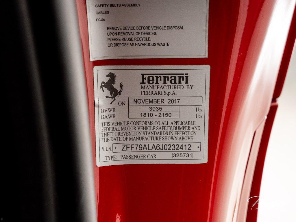 2018 Ferrari 488 Gtb Coupe North Miami Beach FL