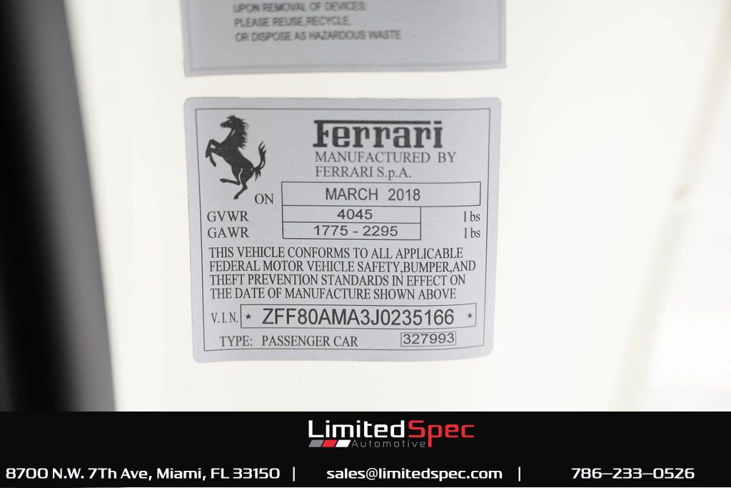 2018 Ferrari 488 Spider Miami FL
