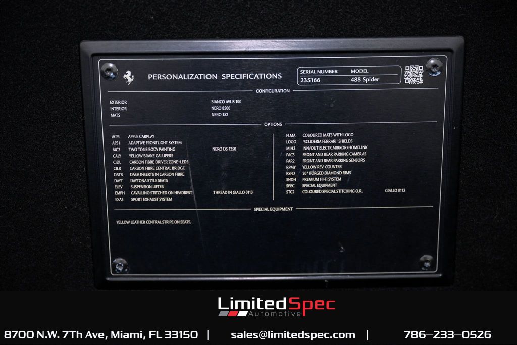 2018 Ferrari 488 Spider Miami FL