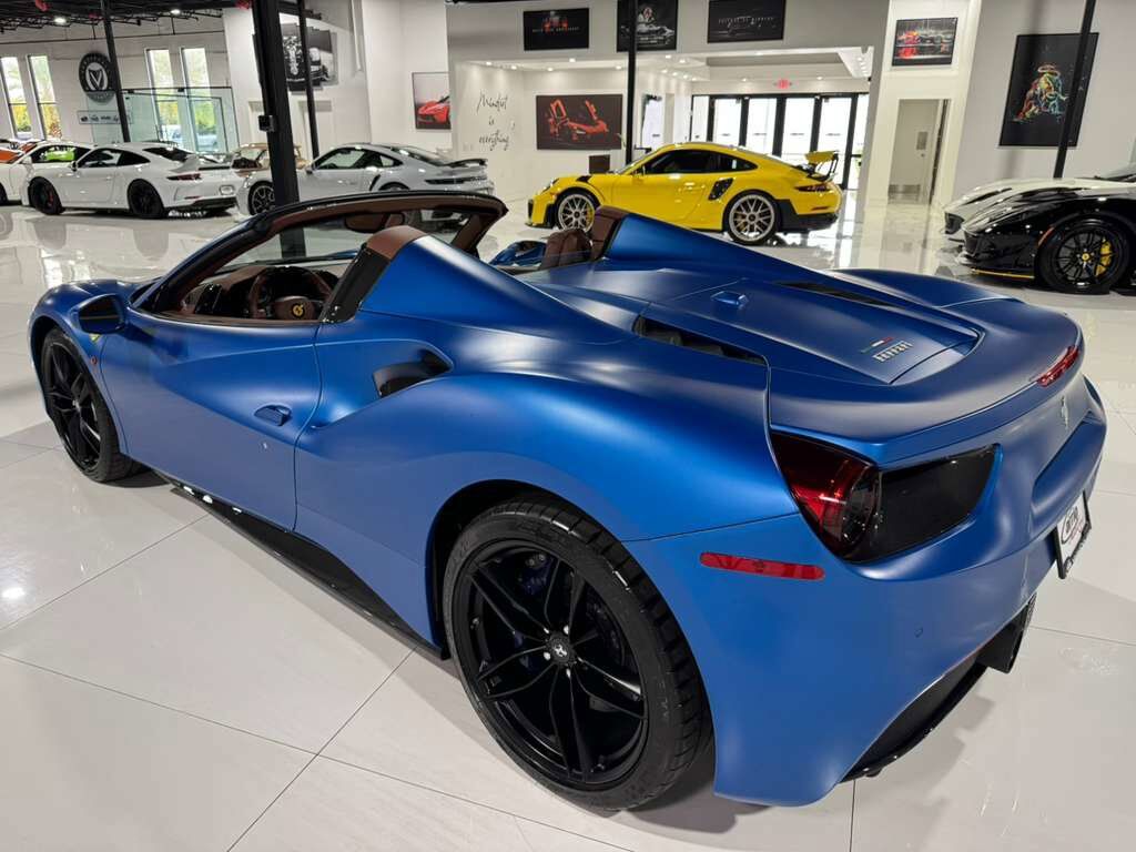 2018 Ferrari 488 Spider Atelier build! Blu Corsa Opaco paint,Terra Bruciata interior,JBL audio,carbon galore AND MUCH MORE!! Fort Lauderdale FL
