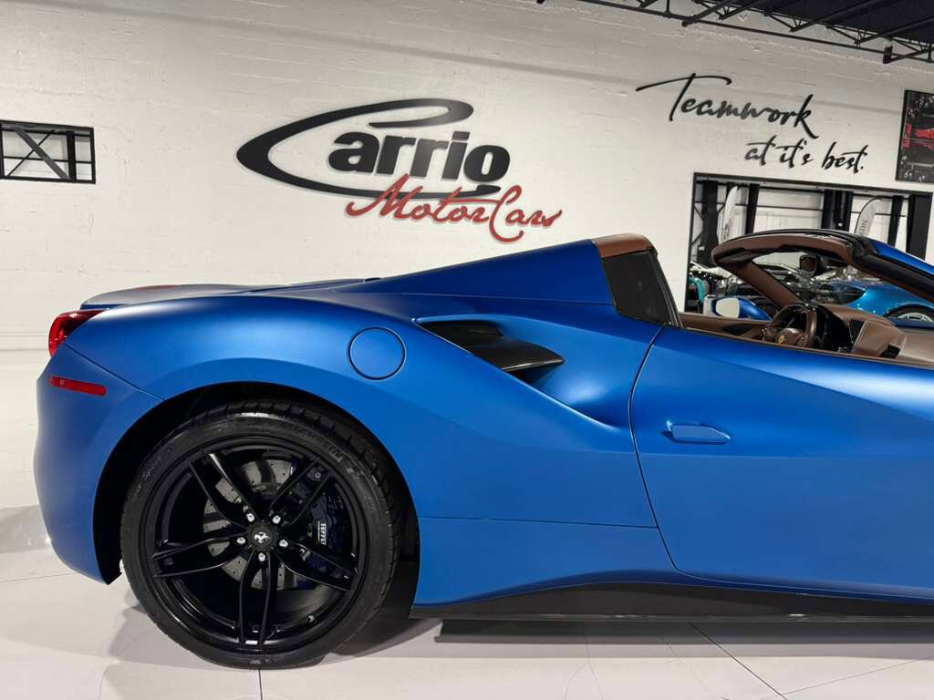 2018 Ferrari 488 Spider Atelier build! Blu Corsa Opaco paint,Terra Bruciata interior,JBL audio,carbon galore AND MUCH MORE!! Fort Lauderdale FL