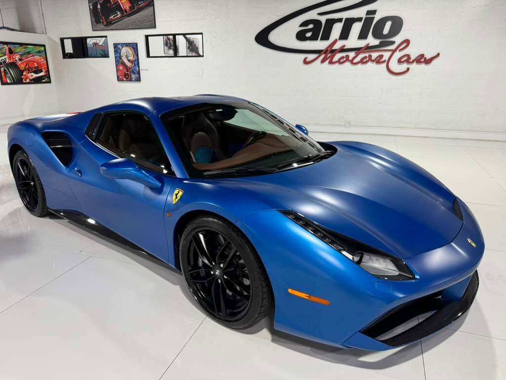 2018 Ferrari 488 Spider Atelier build! Blu Corsa Opaco paint,Terra Bruciata interior,JBL audio,carbon galore AND MUCH MORE!! Fort Lauderdale FL