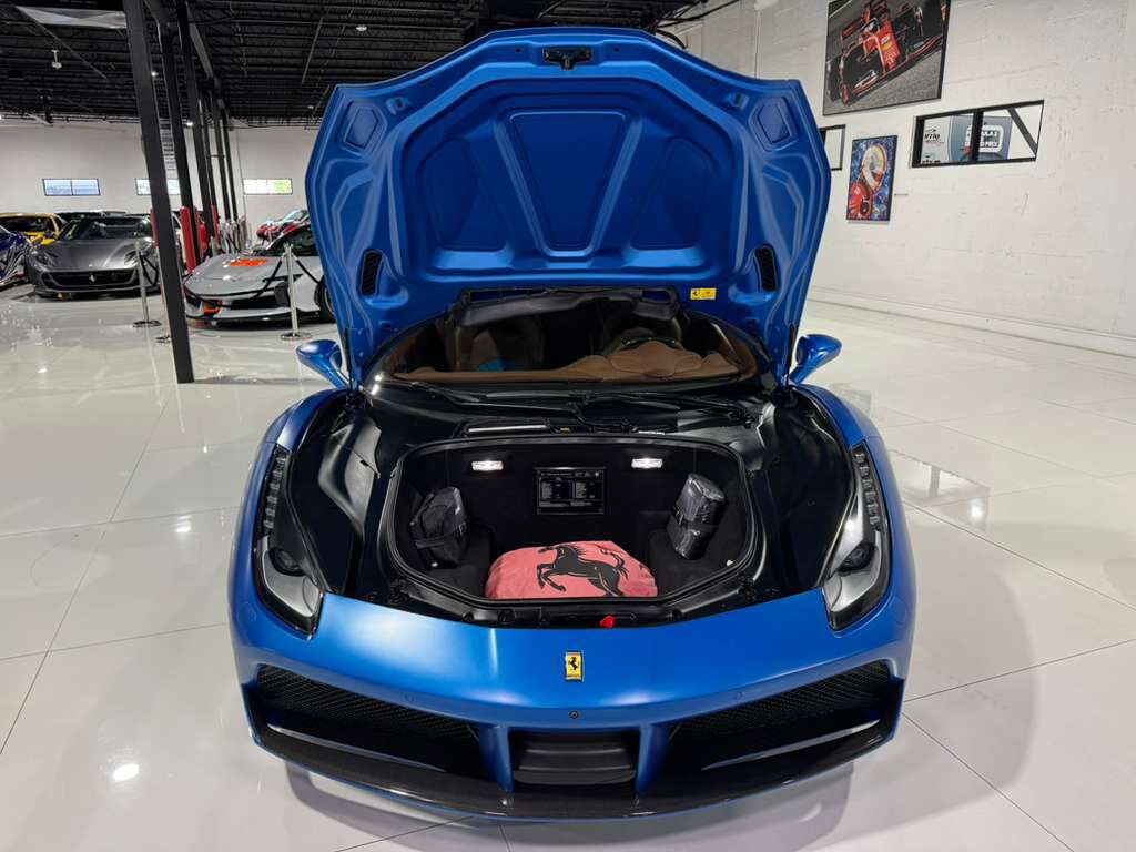 2018 Ferrari 488 Spider Atelier build! Blu Corsa Opaco paint,Terra Bruciata interior,JBL audio,carbon galore AND MUCH MORE!! Fort Lauderdale FL