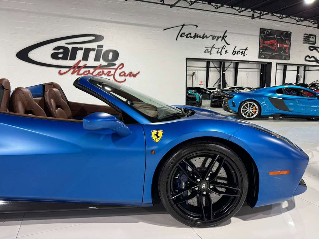 2018 Ferrari 488 Spider Atelier build! Blu Corsa Opaco paint,Terra Bruciata interior,JBL audio,carbon galore AND MUCH MORE!! Fort Lauderdale FL