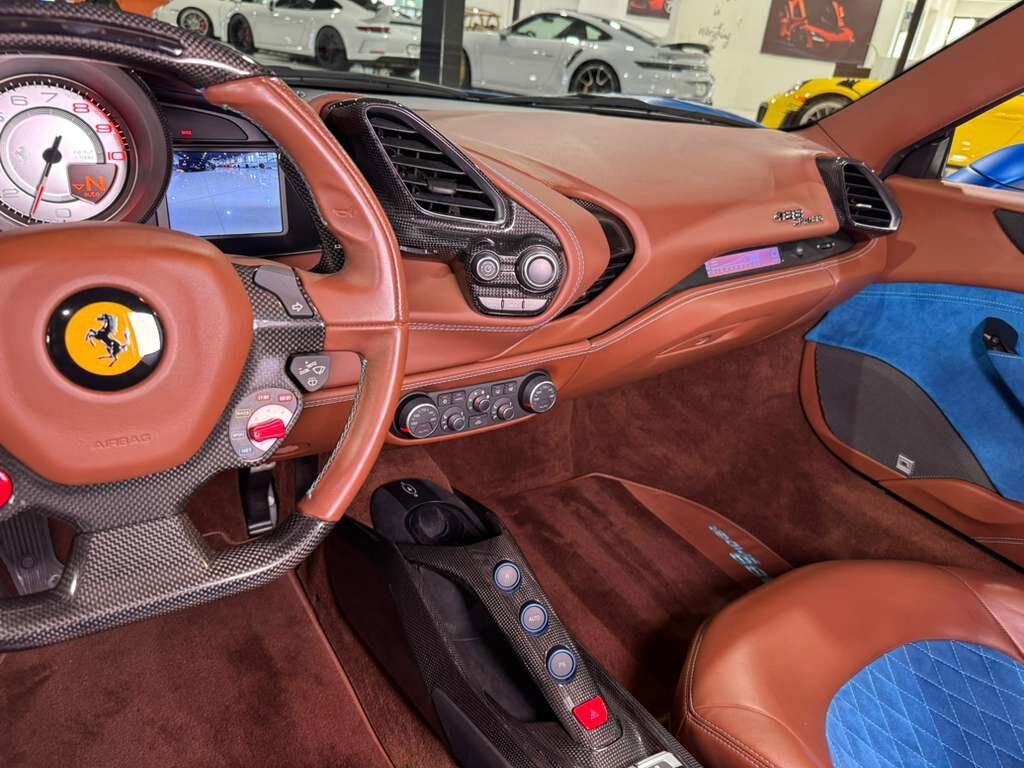 2018 Ferrari 488 Spider Atelier build! Blu Corsa Opaco paint,Terra Bruciata interior,JBL audio,carbon galore AND MUCH MORE!! Fort Lauderdale FL