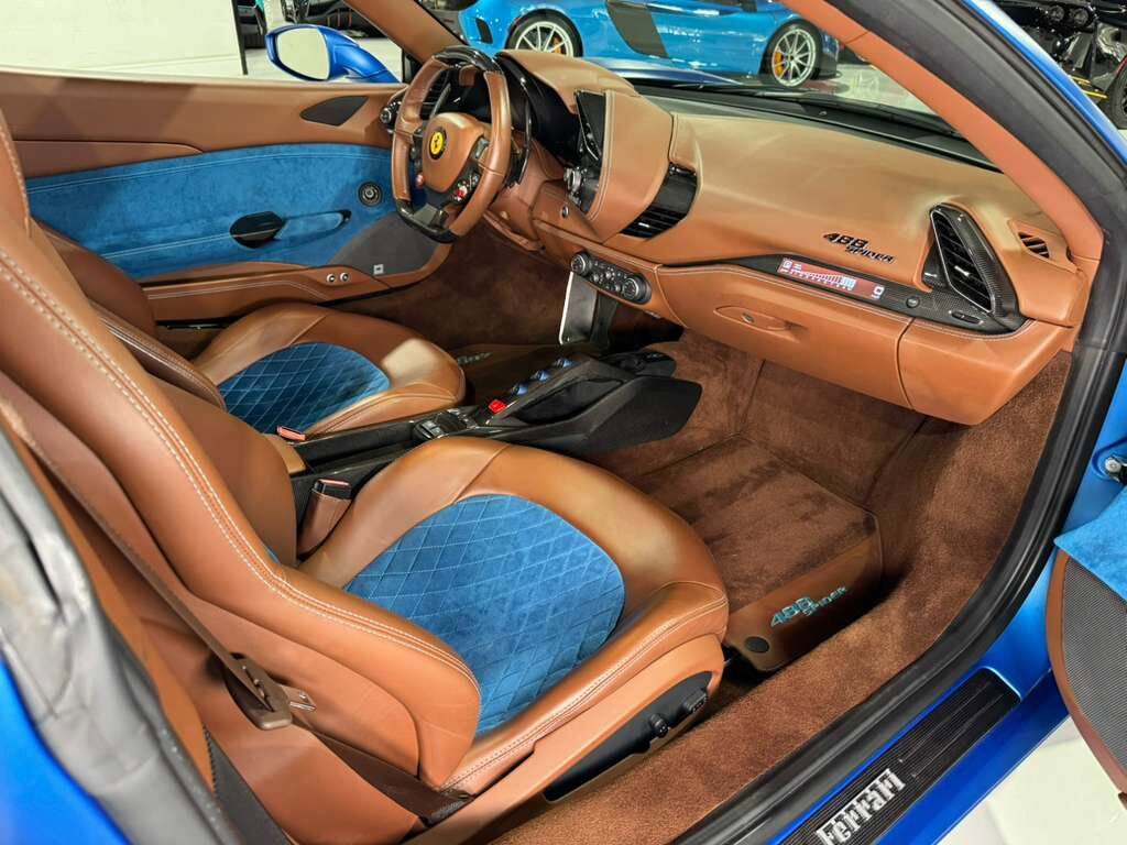 2018 Ferrari 488 Spider Atelier build! Blu Corsa Opaco paint,Terra Bruciata interior,JBL audio,carbon galore AND MUCH MORE!! Fort Lauderdale FL
