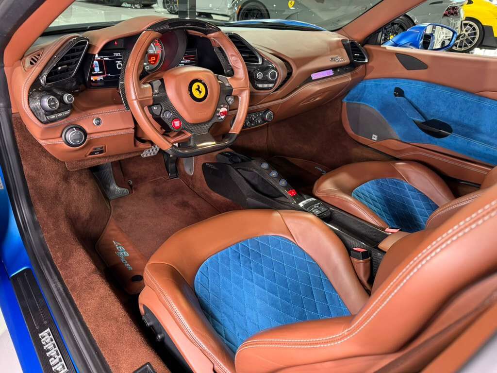 2018 Ferrari 488 Spider Atelier build! Blu Corsa Opaco paint,Terra Bruciata interior,JBL audio,carbon galore AND MUCH MORE!! Fort Lauderdale FL