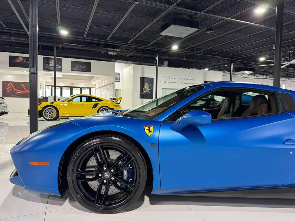 2018 Ferrari 488 Spider Atelier build! Blu Corsa Opaco paint,Terra Bruciata interior,JBL audio,carbon galore AND MUCH MORE!! Fort Lauderdale FL