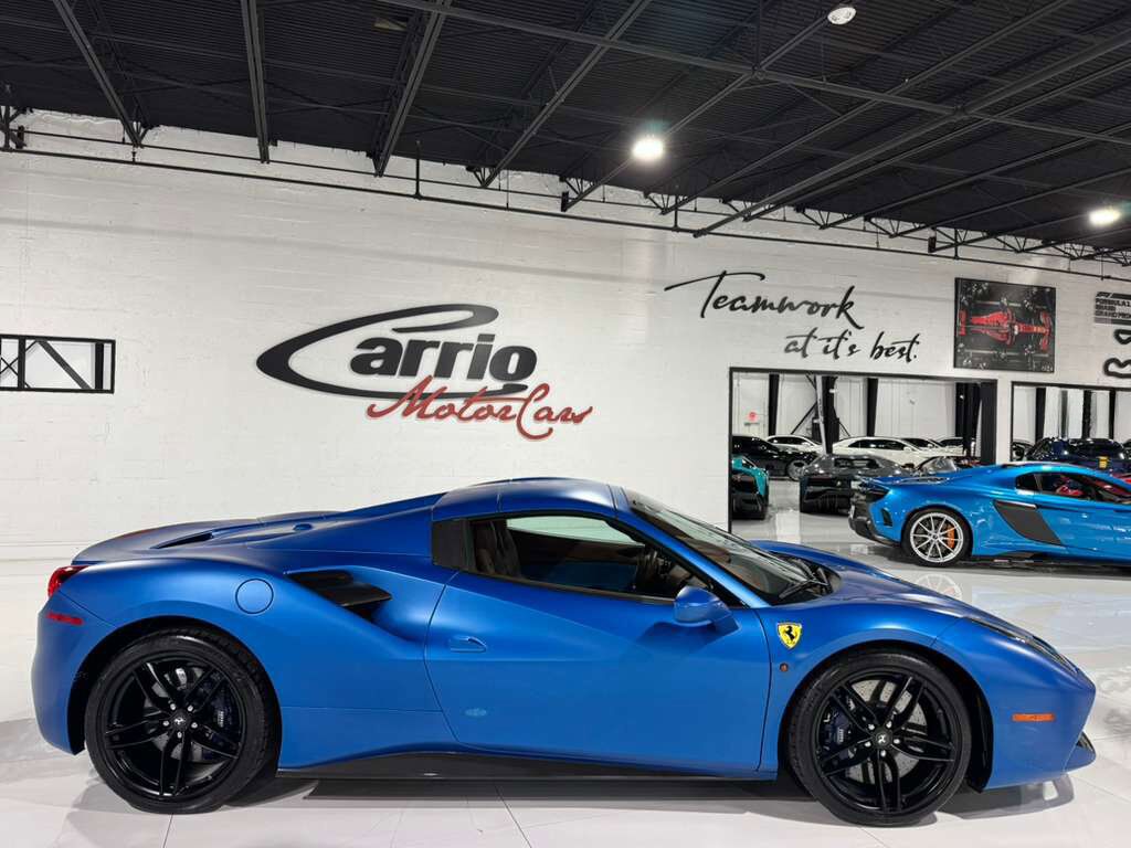 2018 Ferrari 488 Spider Atelier build! Blu Corsa Opaco paint,Terra Bruciata interior,JBL audio,carbon galore AND MUCH MORE!! Fort Lauderdale FL