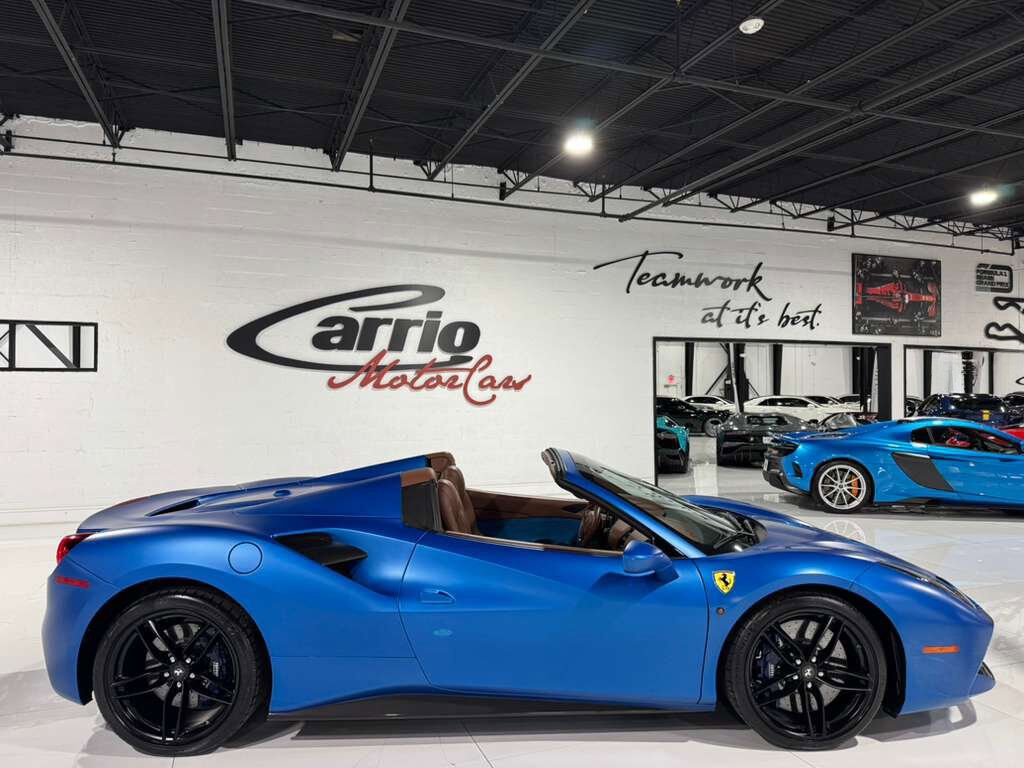 2018 Ferrari 488 Spider Atelier build! Blu Corsa Opaco paint,Terra Bruciata interior,JBL audio,carbon galore AND MUCH MORE!! Fort Lauderdale FL
