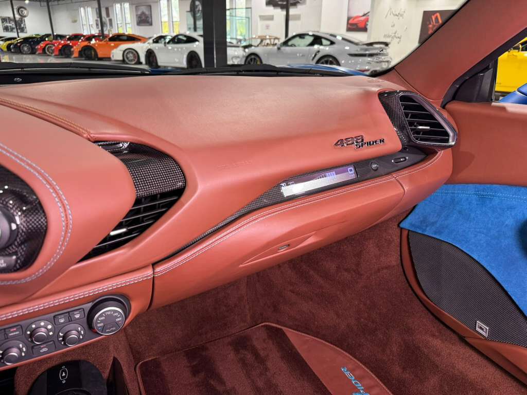 2018 Ferrari 488 Spider Atelier build! Blu Corsa Opaco paint,Terra Bruciata interior,JBL audio,carbon galore AND MUCH MORE!! Fort Lauderdale FL