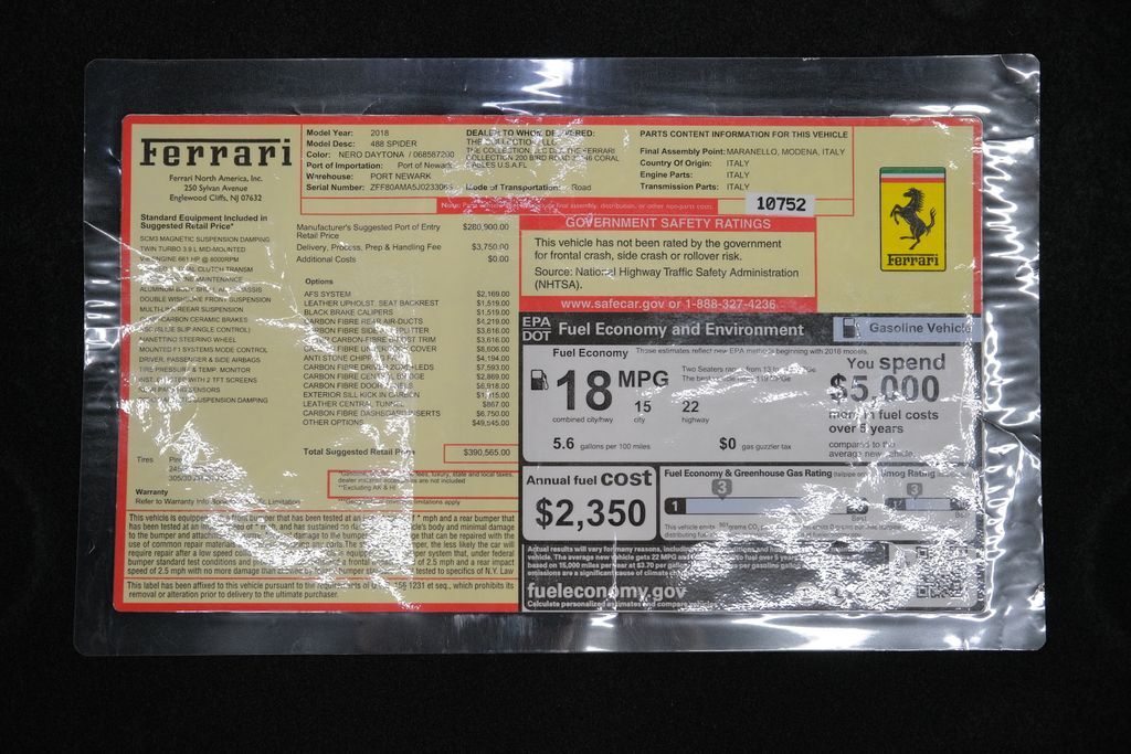 2018 Ferrari 488 Spider Base Miami FL