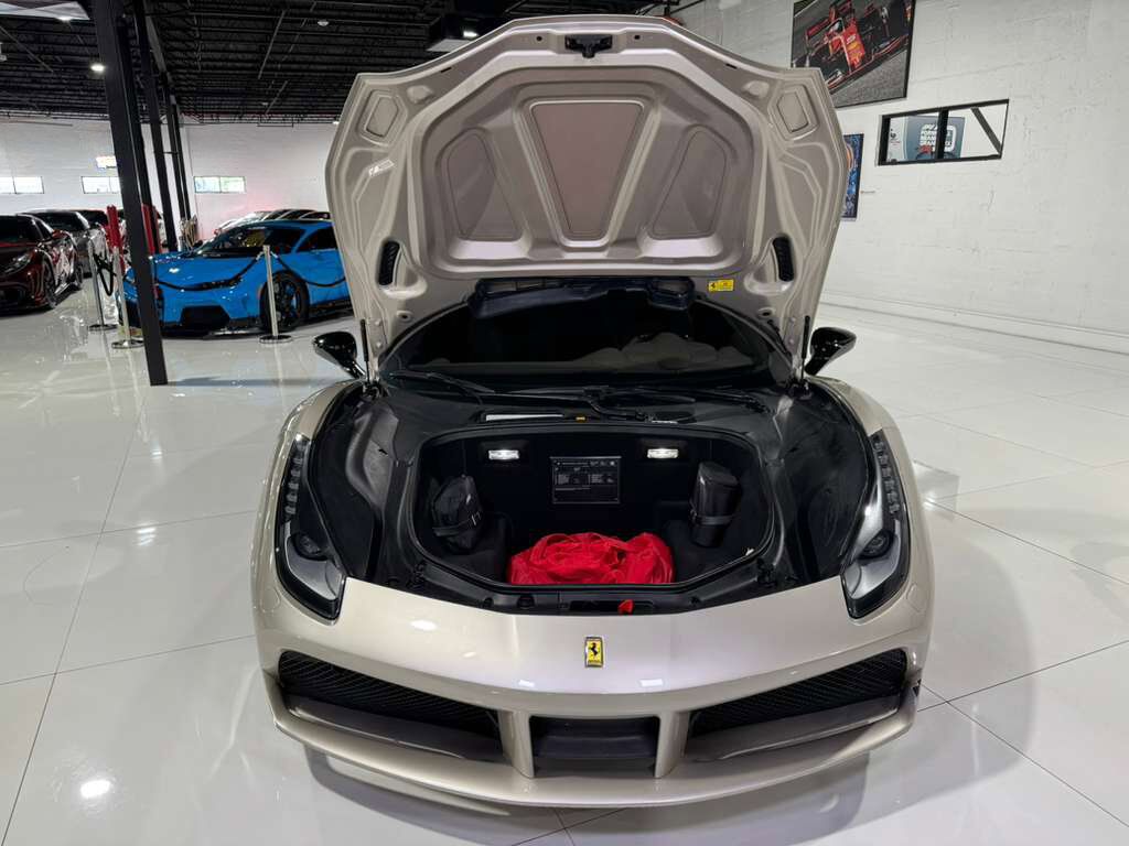 2018 Ferrari 488 Spider Nuovo Grigio Ingrid paint, Tortora interior, gold brake calipers, carbon galore AND MUCH MORE!! Fort Lauderdale FL