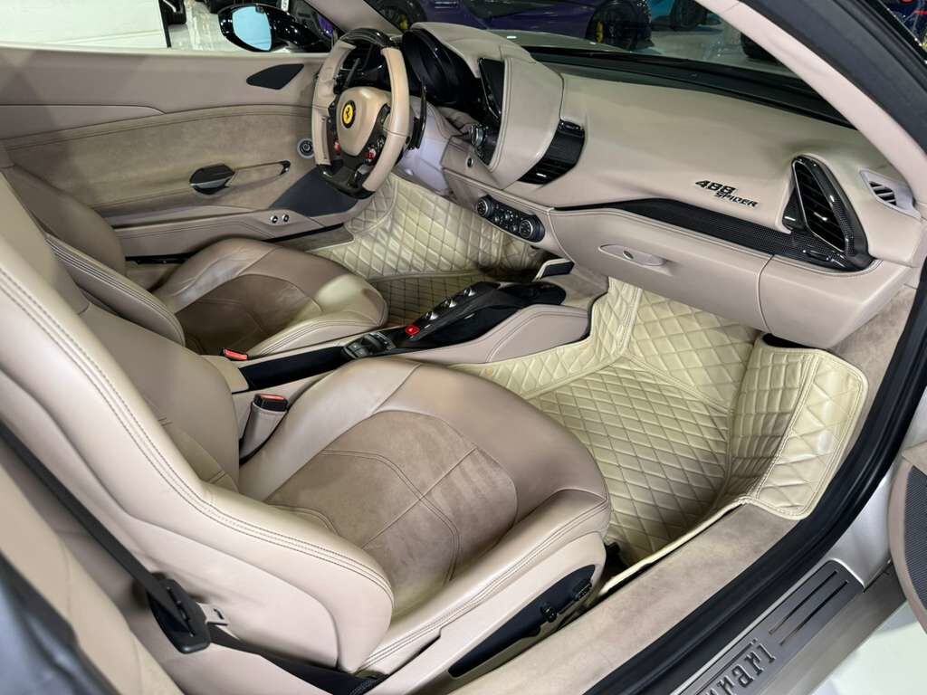 2018 Ferrari 488 Spider Nuovo Grigio Ingrid paint, Tortora interior, gold brake calipers, carbon galore AND MUCH MORE!! Fort Lauderdale FL