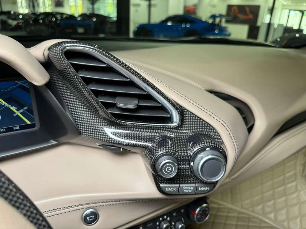 2018 Ferrari 488 Spider Nuovo Grigio Ingrid paint, Tortora interior, gold brake calipers, carbon galore AND MUCH MORE!! Fort Lauderdale FL