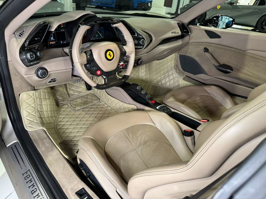 2018 Ferrari 488 Spider Nuovo Grigio Ingrid paint, Tortora interior, gold brake calipers, carbon galore AND MUCH MORE!! Fort Lauderdale FL