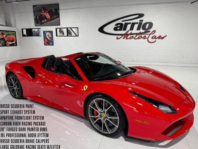 2018 Ferrari 488 Spider Rosso Scuderia paint/calipers, JBL Professional audio, Goldrake seats w/ lifter & MUCH MORE! Fort Lauderdale FL