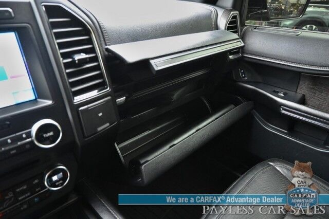 2018 Ford Expedition Max Limited / 4X4 / Auto Start / Heated & Cooled Leather Seats / Heated Steering / NAV / Panoramic Sunroof / B&O Audio / Adaptive Cruise & Blind Spot Alert / 3rd Row / Rear Captain Chairs / Seats 7 / Block Heater / Tow Pkg Anchorage AK