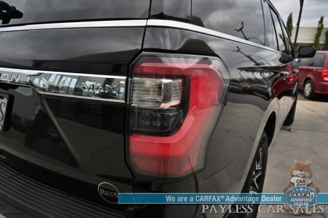 2018 Ford Expedition Max Limited / 4X4 / Auto Start / Heated & Cooled Leather Seats / Heated Steering / NAV / Panoramic Sunroof / B&O Audio / Adaptive Cruise & Blind Spot Alert / 3rd Row / Rear Captain Chairs / Seats 7 / Block Heater / Tow Pkg Anchorage AK