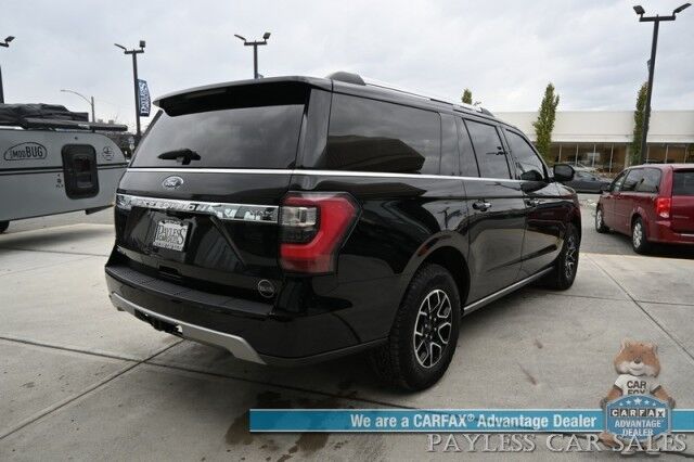 2018 Ford Expedition Max Limited / 4X4 / Auto Start / Heated & Cooled Leather Seats / Heated Steering / NAV / Panoramic Sunroof / B&O Audio / Adaptive Cruise & Blind Spot Alert / 3rd Row / Rear Captain Chairs / Seats 7 / Block Heater / Tow Pkg Anchorage AK
