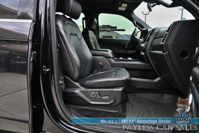 2018 Ford Expedition Max Limited / 4X4 / Auto Start / Heated & Cooled Leather Seats / Heated Steering / NAV / Panoramic Sunroof / B&O Audio / Adaptive Cruise & Blind Spot Alert / 3rd Row / Rear Captain Chairs / Seats 7 / Block Heater / Tow Pkg Anchorage AK