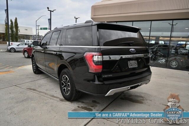 2018 Ford Expedition Max Limited / 4X4 / Auto Start / Heated & Cooled Leather Seats / Heated Steering / NAV / Panoramic Sunroof / B&O Audio / Adaptive Cruise & Blind Spot Alert / 3rd Row / Rear Captain Chairs / Seats 7 / Block Heater / Tow Pkg Anchorage AK